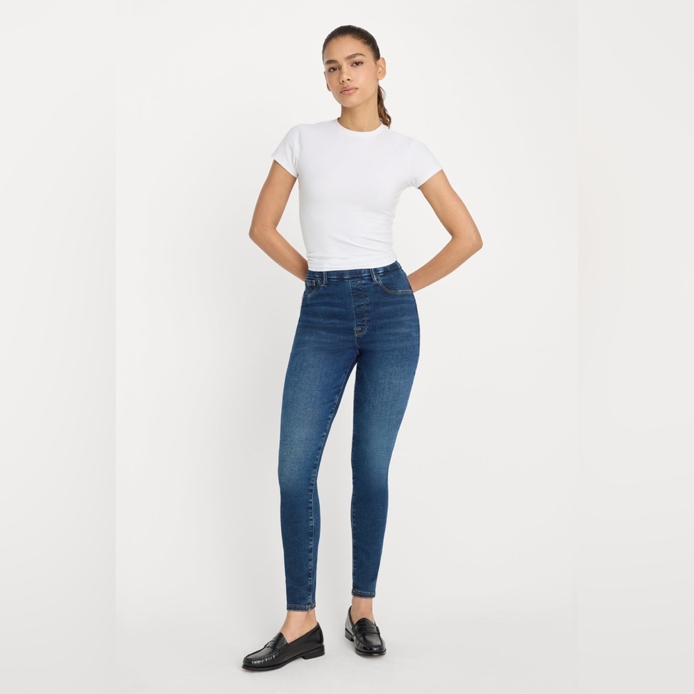 Good American Power Stretch Pull-on Skinny Jeans SZ 2/Medium NWT